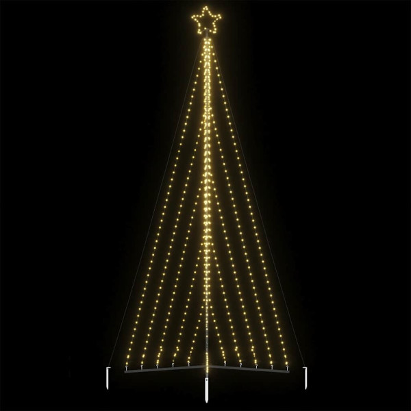 Luzes de árvore de Natal 570 LEDs brancos quentes 399 cm D