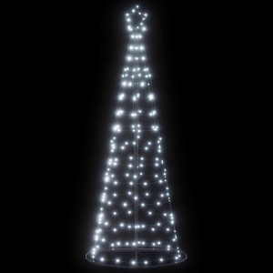 Árbol de Navidad cono de luz 200 LEDs blanco frío 182 cm D