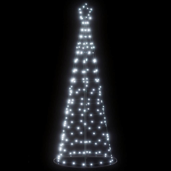 Cone de luz de árvore de Natal 200 LEDs brancos frios 182 cm D