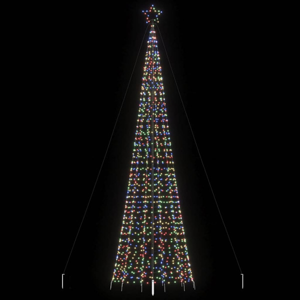 Árbol de Navidad cono con estacas 1534 LEDs colores 500 cm D