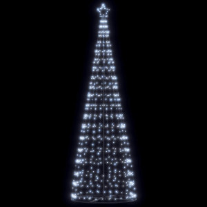 Cone de luz de árvore de Natal 550 LEDs brancos frios 304 cm D