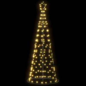 Árbol de Navidad cono de luz 200 LEDs blanco cálido 182 cm D