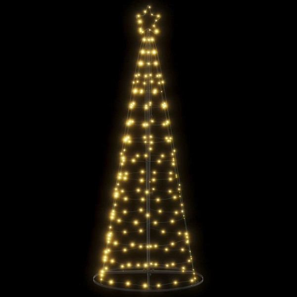 Cone de luz de árvore de Natal 200 LEDs brancos quentes 182 cm D