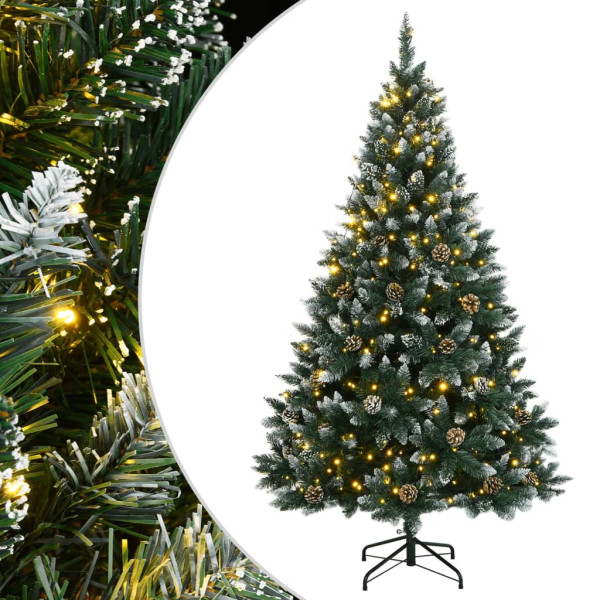 Árbol de Navidad artificial con bisagras 300 LEDs 180 cm D