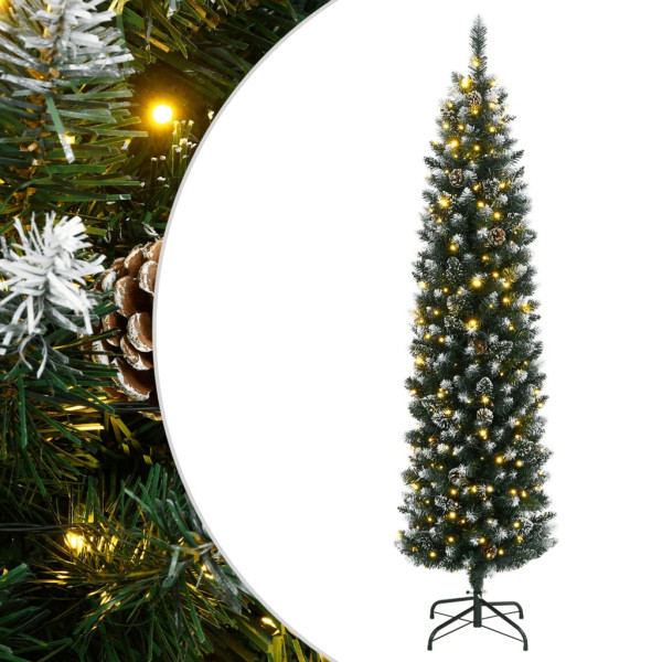 Árbol de Navidad artificial estrecho 150 LEDs 120 cm D