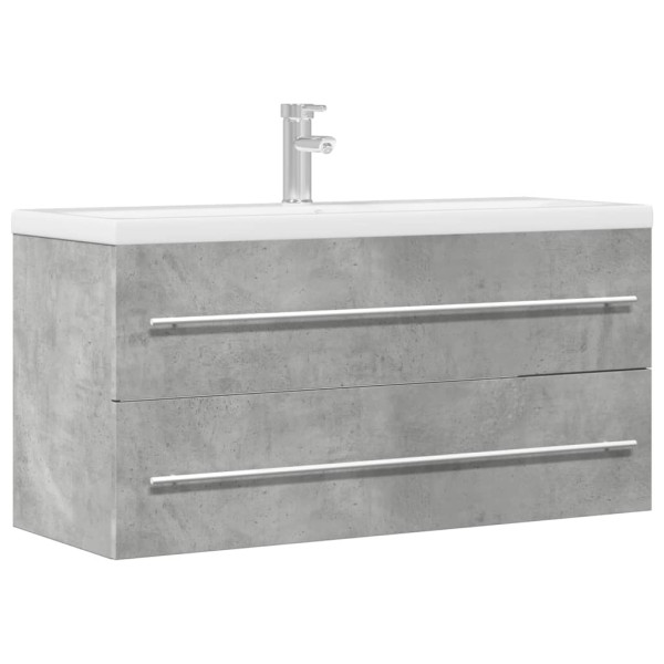 Armario para lavabo contrachapada gris hormigón 100x38.5x48 cm Armario para lavabo contrachapada gris hormigón 100x38.5x48 cm D