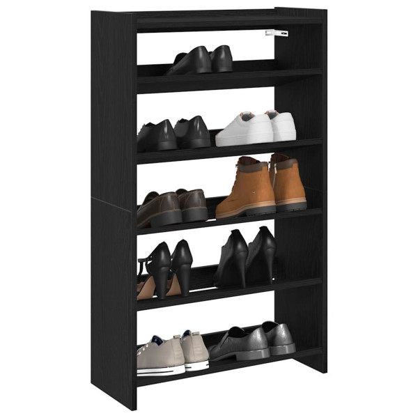 Mueble zapatero madera contrachapada negro 60x25x100 cm D