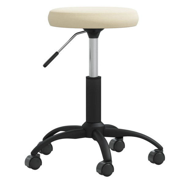 Silla de comedor de terciopelo crema D