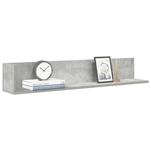 Estantes de pared 2 uds madera gris hormigón 100x16.5x16.5 cm Estantes de pared 2 uds madera gris hormigón 100x16.5x16.5 cm D