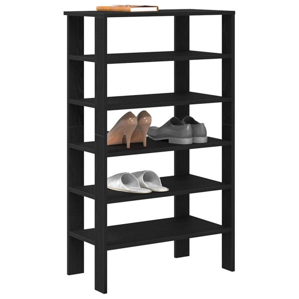 Mueble zapatero madera contrachapada negro 61x32x105 cm D