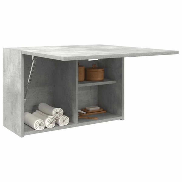 Mueble de pared baño madera ingeniería gris hormigón 60x25x40cm Mueble de pared baño madera ingeniería gris hormigón 60x25x40cm D