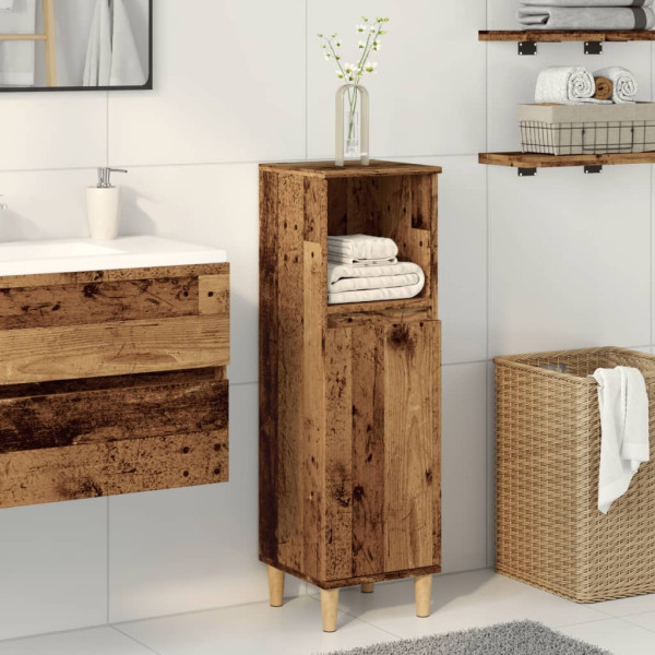 Armario de baño madera de ingeniería envejecida 30x30x100 cm Armario de baño madera de ingeniería envejecida 30x30x100 cm D