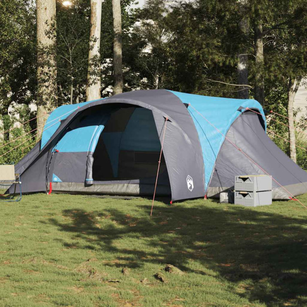 Tenda familiar igloo 6 pessoas impermeável azul D