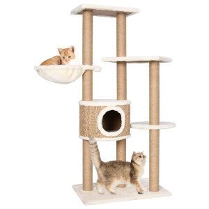 Árbol para gatos con poste rascador 126 cm hierba marina D