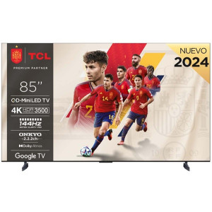 Smart TV TCL 85" QLED 4K UHD 85C855 negro D