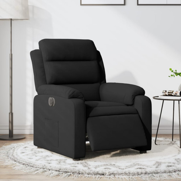Sillón reclinable eléctrico de terciopelo negro Sillón reclinable eléctrico de terciopelo negro D