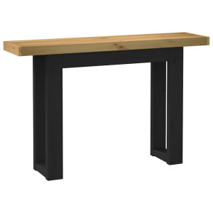 Mesa consola NOAIN patas en U madera maciza pino 120x30x75 cm D