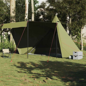 Tenda familiar tipi 6 pessoas impermeável verde oliva D