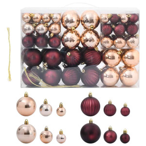 Bolas de Natal 100 unidades champanhe e castanho escuro Ø3/4/6cm D