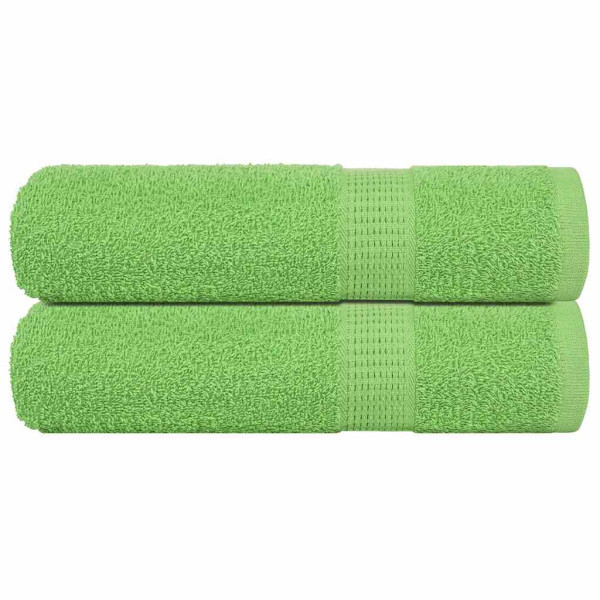 Toallas de Mano 2 uds Verde Manzana 50x100 cm 360 gsm D