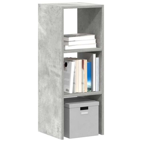 Librería apilable madera contrachapada gris cemento 30x30x80 cm D