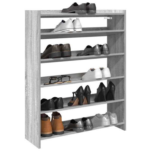 Mueble zapatero madera contrachapada gris sonoma 80x25x100 cm D