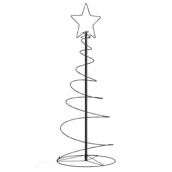 Cone de luz para árvore de Natal 80 LEDs branco quente 120 cm D