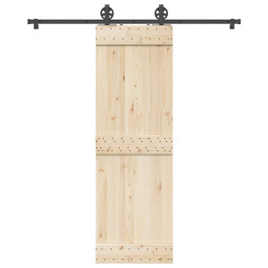 Kit de herrajes para puertas correderas acero negro 183 cm D