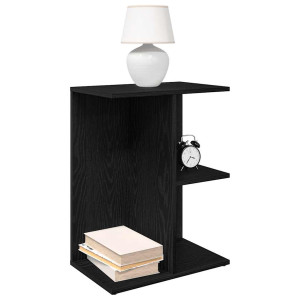 Nightstands 2 uds madeira de carvalho preto D