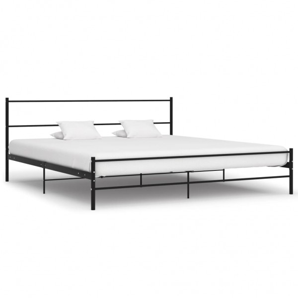 Estructura de cama de metal negro 200x200 cm D
