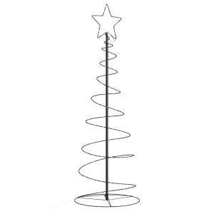 Cone de luz de árvore de Natal 100 LEDs brancos quentes 150 cm D