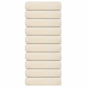 Toalhas de banho 10 pcs Creme 100x150 cm 360 g/m2 100% algodão D