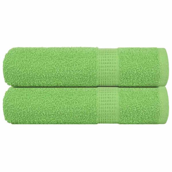 Toallas de Ducha 2 uds Verde Manzana 70x140 cm 360 gsm D