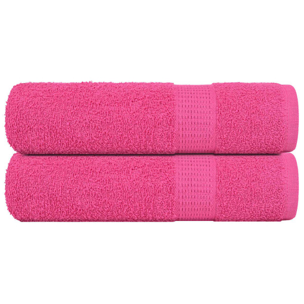 Toallas de Mano 2 piezas Rosa 50x100 cm 360 g/m² 100% Algodón D