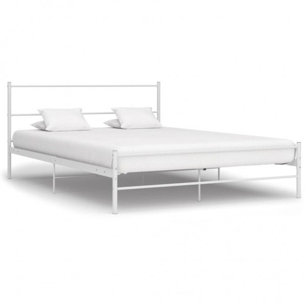 Estructura de cama de metal blanco 120x200 cm D