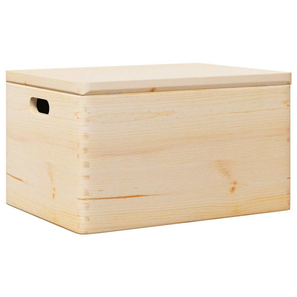 Caja de madera con tapa y asas madera maciza pino 40x30x23 cm M 2