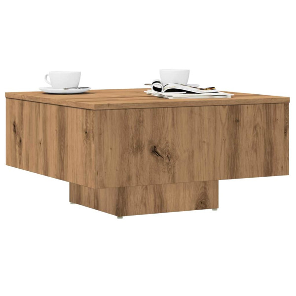 Mesa de centro madera de ingeniería roble artisan 60x60x31.5 cm D