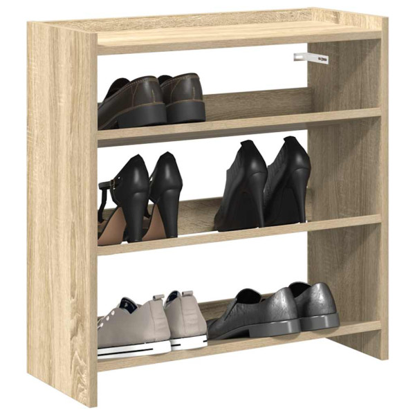 Mueble zapatero madera contrachapada roble sonoma 60x25x62 cm D