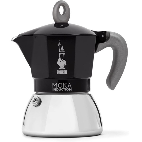 BIALETTI COFFEE MAKER MOKA INDUCTION ALUMINUM 160ML BLACK D