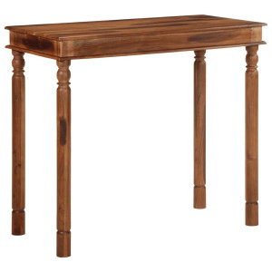 Mesa alta de madera maciza de acacia 120x60x107 cm D