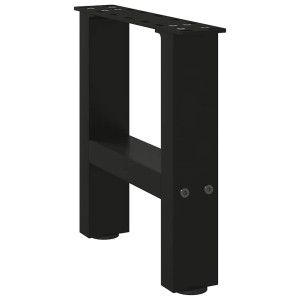 Patas para mesa de centro de acero negro 2 uds 30×30 cm D