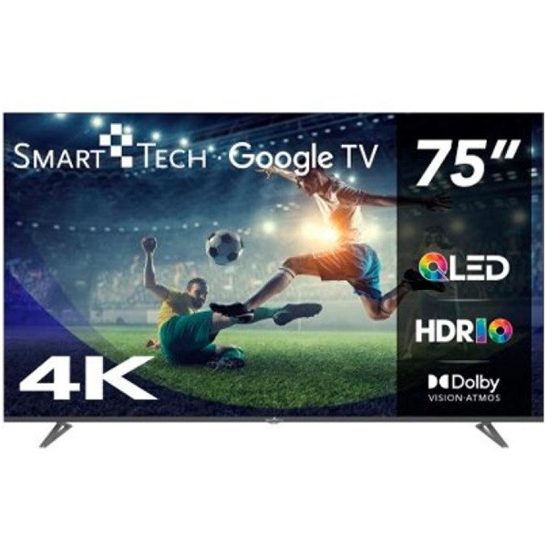 TELEVISIÓN QLED SMART TECH UHD 75   75QG03H GOOGLE TV D