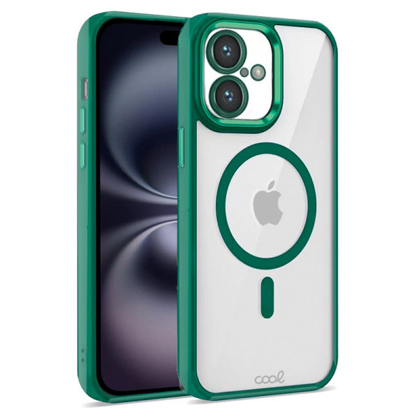 Carcasa COOL para iPhone 16 Magnética Borde Verde D