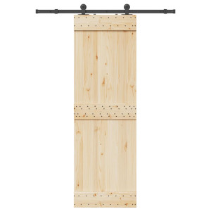 Kit de hardware para portas deslizantes de aço preto 152.5 cm D