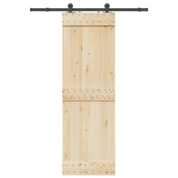 Kit de herrajes para puertas correderas acero negro 152.5 cm D