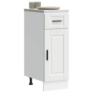 Mueble bajo de cocina Porto madera contrachapada blanca D