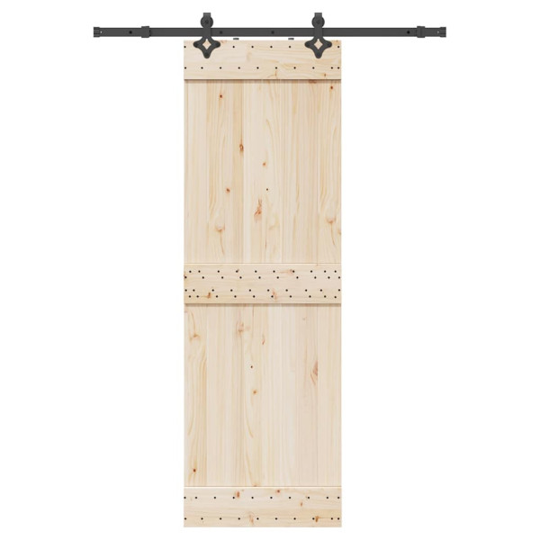 Kit de herrajes para puertas correderas acero negro 152.5 cm D