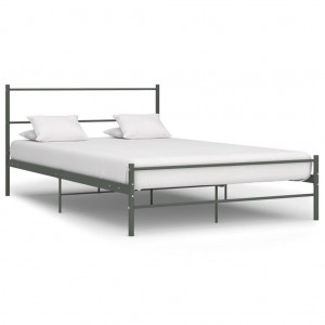 Estructura de cama de metal gris 160x200 cm D