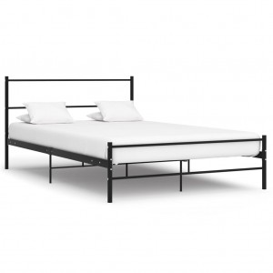 Estructura de cama de metal negro 140x200 cm D