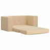 Sofá cama crianças 2 camas plush creme macio 4